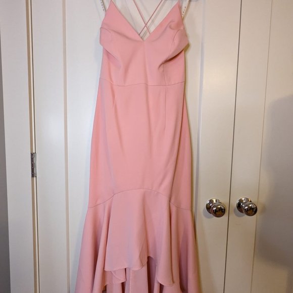 Jarlo Ruffle Hem, Open Back, Midi Dress in Pink - NEW with tags! - Picture 2 of 12